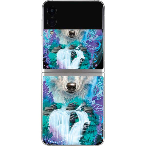 Night Wolf by Sheena Pike Galaxy Z Flip3 5G Skin